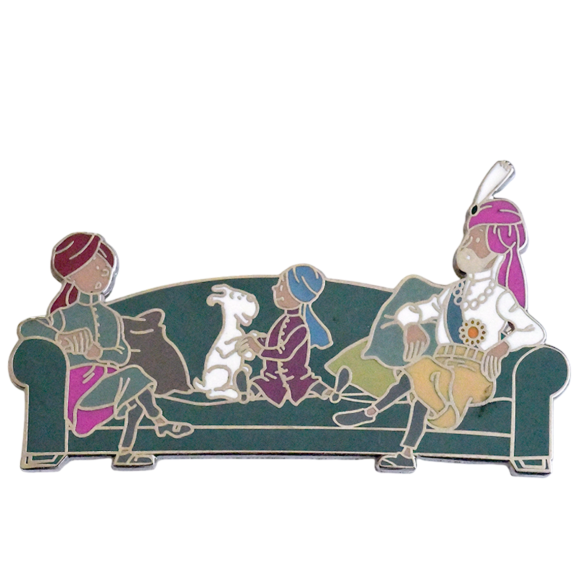 Tintín + Milú + El maharajá de Rawhajpurtalah y Abdallah.